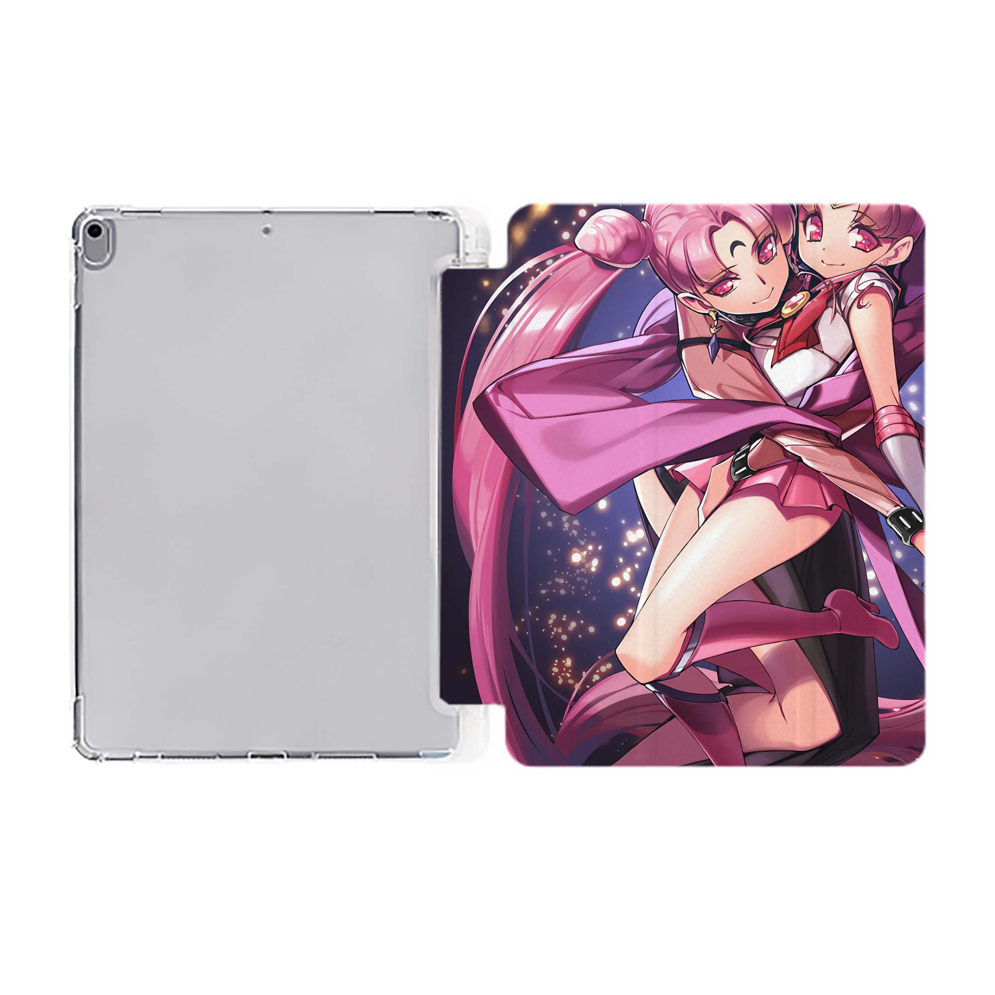 （画像用） 美少女戦士セーラームーン Sailor Moon IPad ケース ペン収納付き 三つ折りスタンド PUレザー×シリコン 対応機種9.5/10.5/10.9インチ